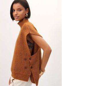 Anthropologie Brown Knit Sweater Vest